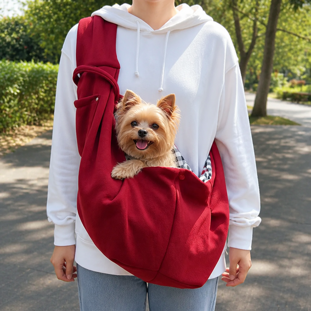 Dotisk Adjustable Hands-Free Pet Sling Carrier (Storage Pocket)