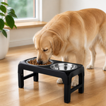 Dotisk Adjustable Height Stainless Steel Elevated Dog Feeder (Foldable)