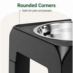Dotisk Adjustable Height Stainless Steel Elevated Dog Feeder (Foldable)