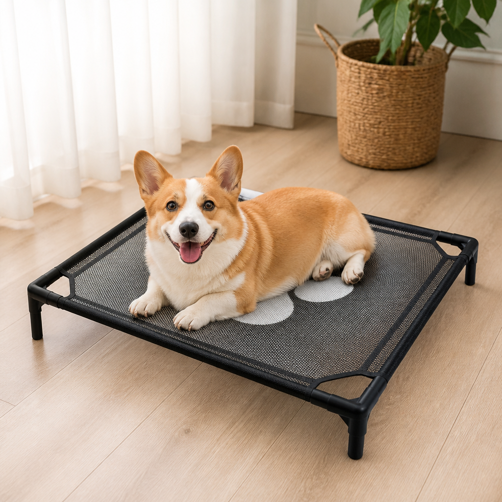 Dotisk Elevated Breathable Mesh Dog Bed (Guardrail)