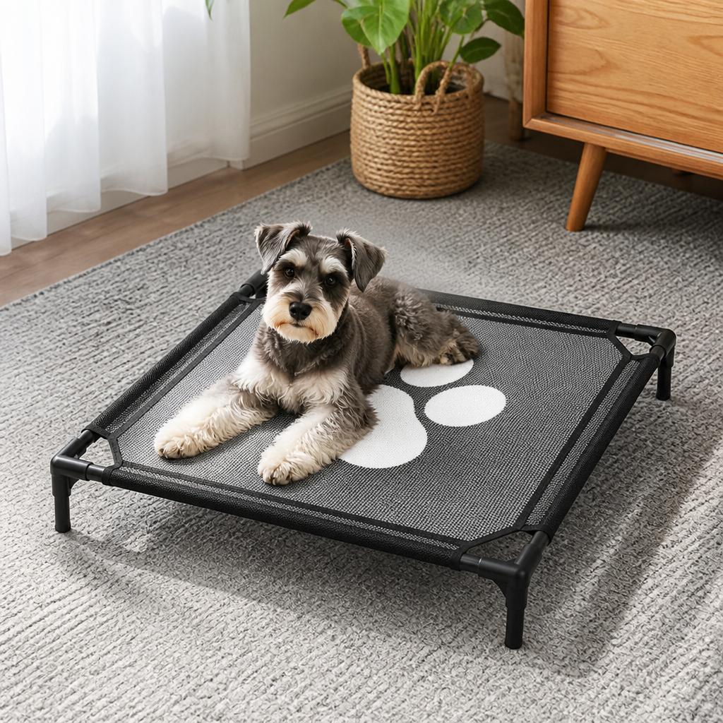 Dotisk Elevated Breathable Mesh Dog Bed (Guardrail)