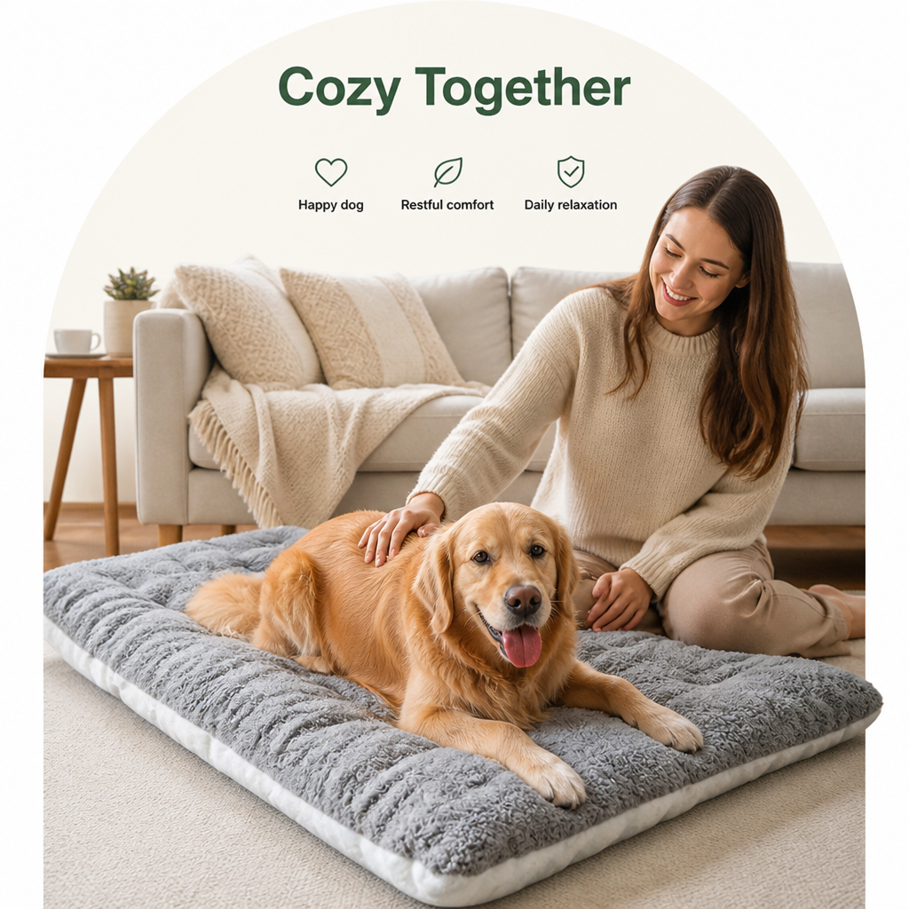 Dotisk Extra-Large Plush Sofa-Style Dog Bed