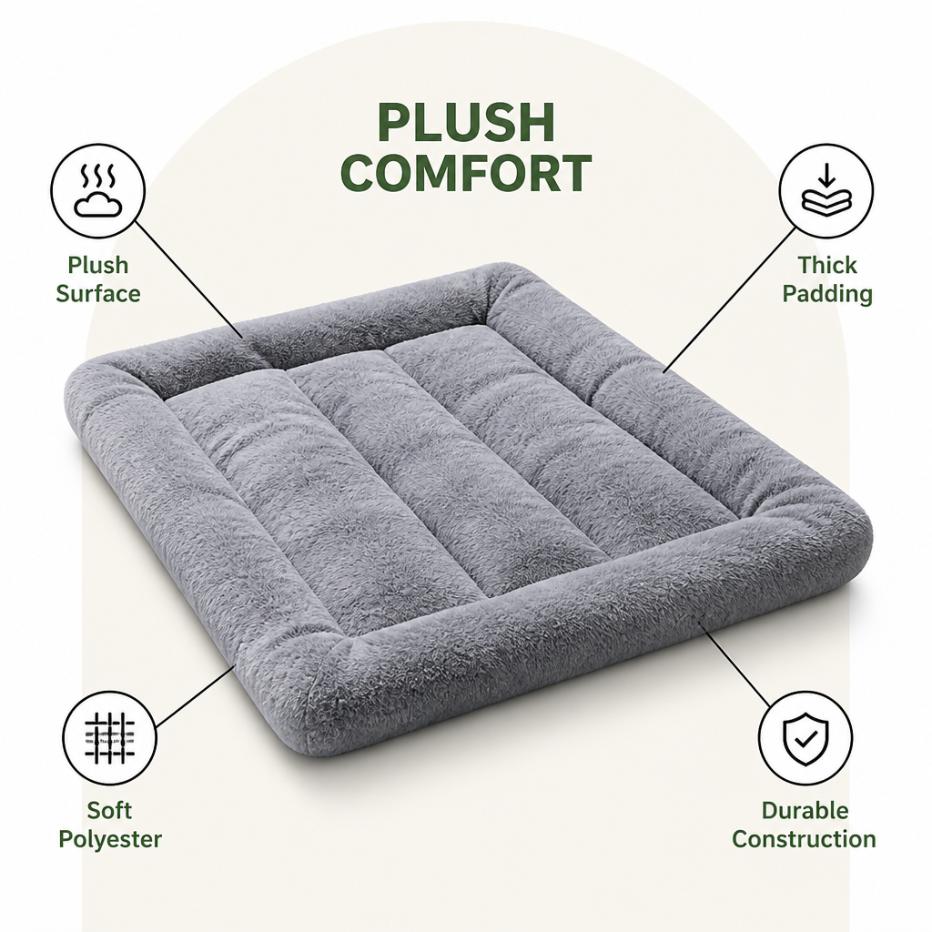 Dotisk Extra Large Thickened Plush Dog Bed