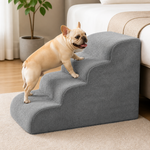 Dotisk Extra-Wide High-Density Foam & Non-Slip Corduroy Pet Stairs