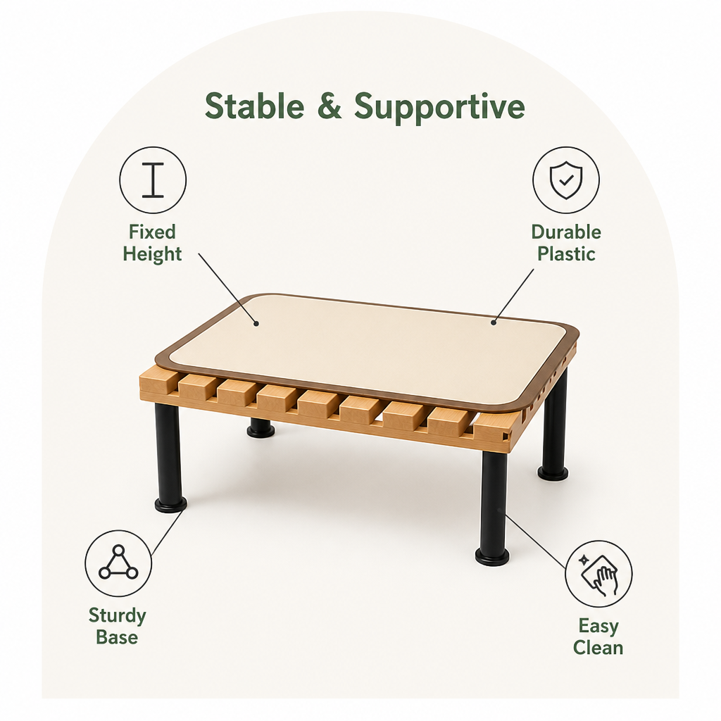 Dotisk Fixed-Height Ergonomic Plastic Feeding Stand