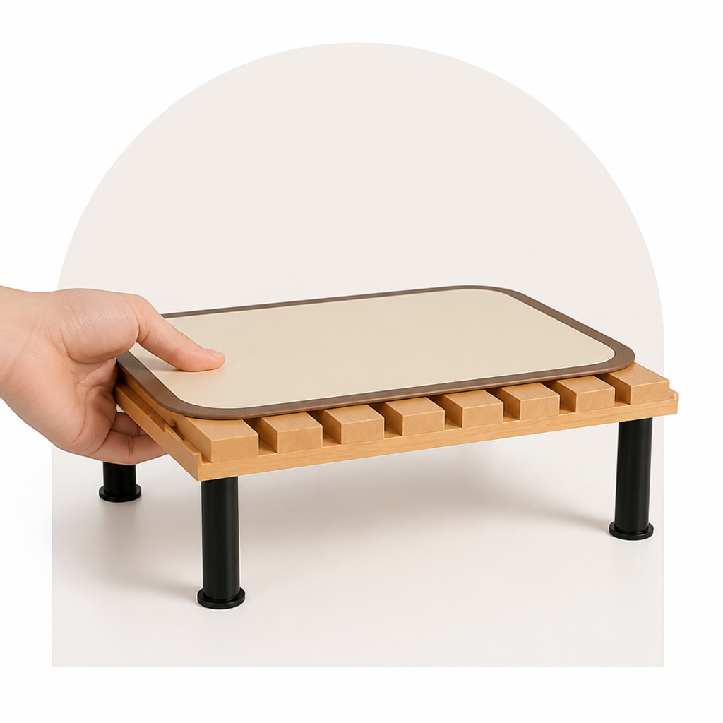 Dotisk Fixed-Height Ergonomic Plastic Feeding Stand