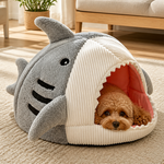 Dotisk Insulated Enclosed Plush Cat Bed