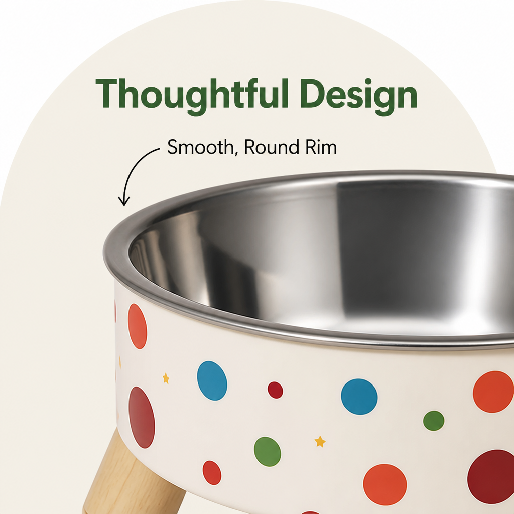 Dotisk Non-Slip & Anti-Tip Pet Bowl (Detachable Dish)