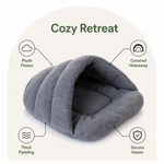 Dotisk Thick Fleece & Calming Cave Bed