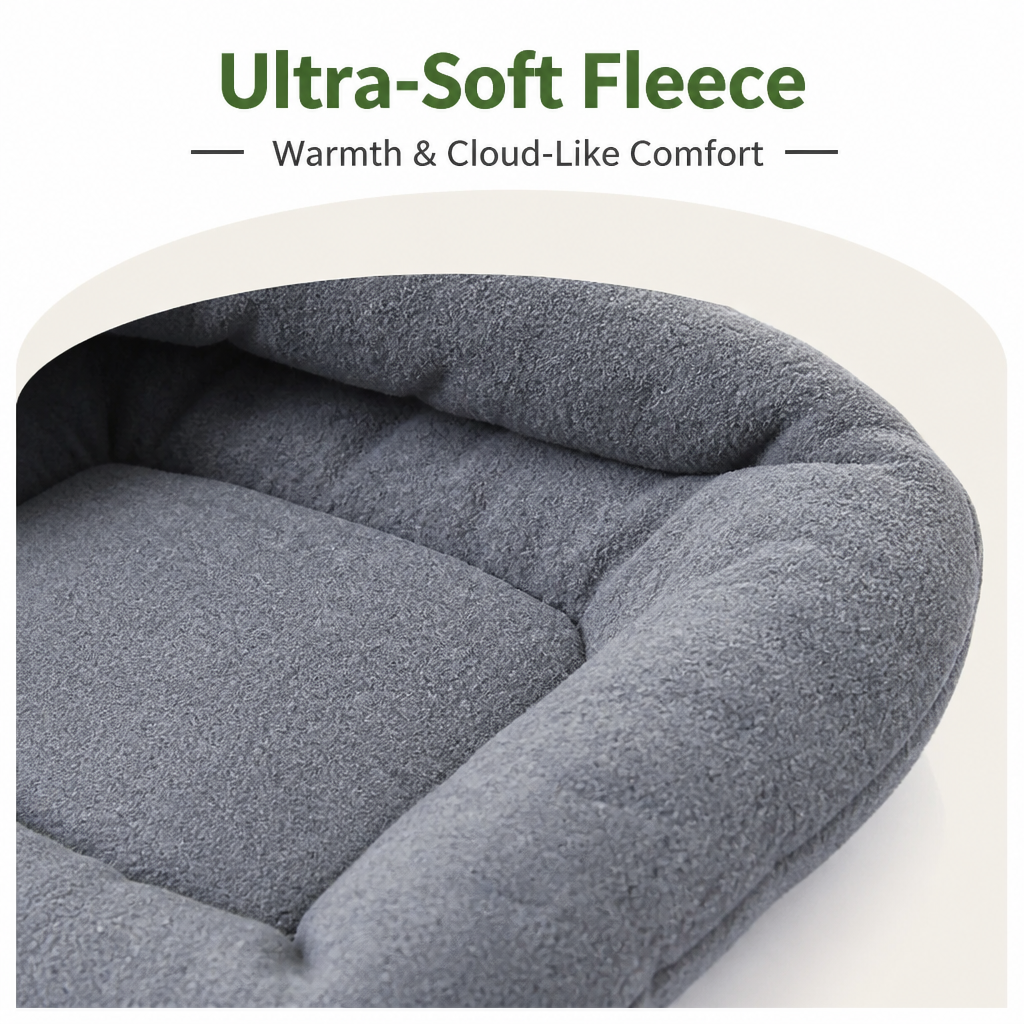 Dotisk Thick Fleece & Calming Cave Bed