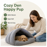 Dotisk Thick Fleece & Calming Cave Bed