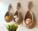 Eco-Friendly Jute Hanging Baskets | Handcrafted Storage Solution for Home