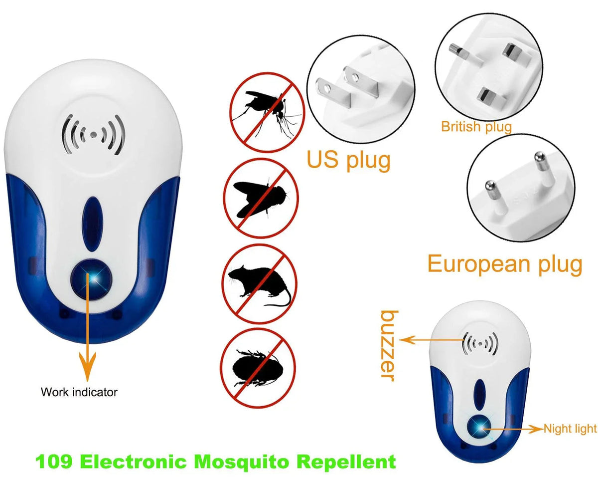 EcoGuard | Ultrasonic Pest Repeller for Insect Control with Safe Technology | Compact Design for Home Protection