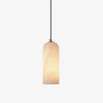 Elegant Alabaster Globe Pendant Light with Brass Finish | Adjustable Height for Versatile Illumination