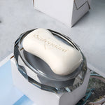 Crystal Glass Bathroom Accessories Set, Glass Soap Dispenser with Toothbrush Holder, Vanity Tray for Bathroom Countertop