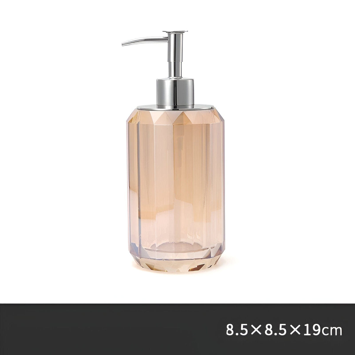 Crystal Glass Bathroom Accessories Set, Glass Soap Dispenser with Toothbrush Holder, Vanity Tray for Bathroom Countertop