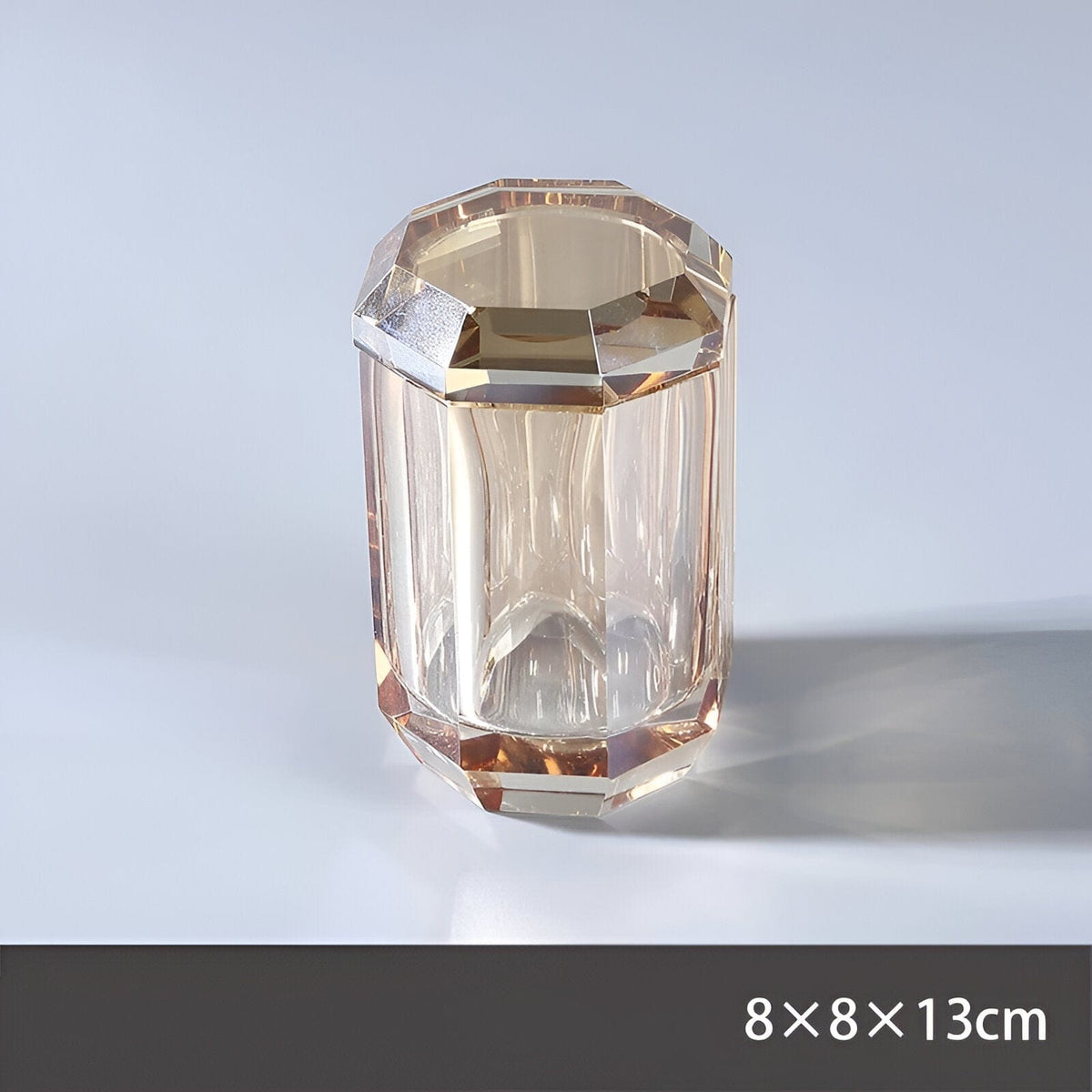 Crystal Glass Bathroom Accessories Set, Glass Soap Dispenser with Toothbrush Holder, Vanity Tray for Bathroom Countertop