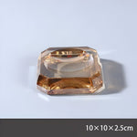 Crystal Glass Bathroom Accessories Set, Glass Soap Dispenser with Toothbrush Holder, Vanity Tray for Bathroom Countertop