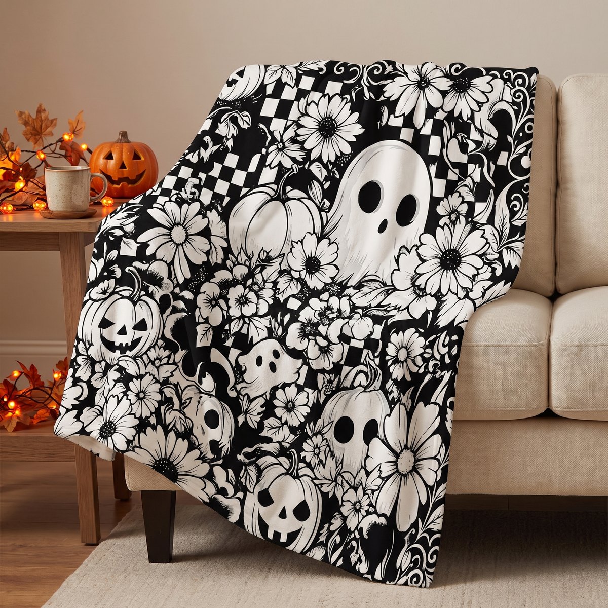 Halloween Coloring Blanket