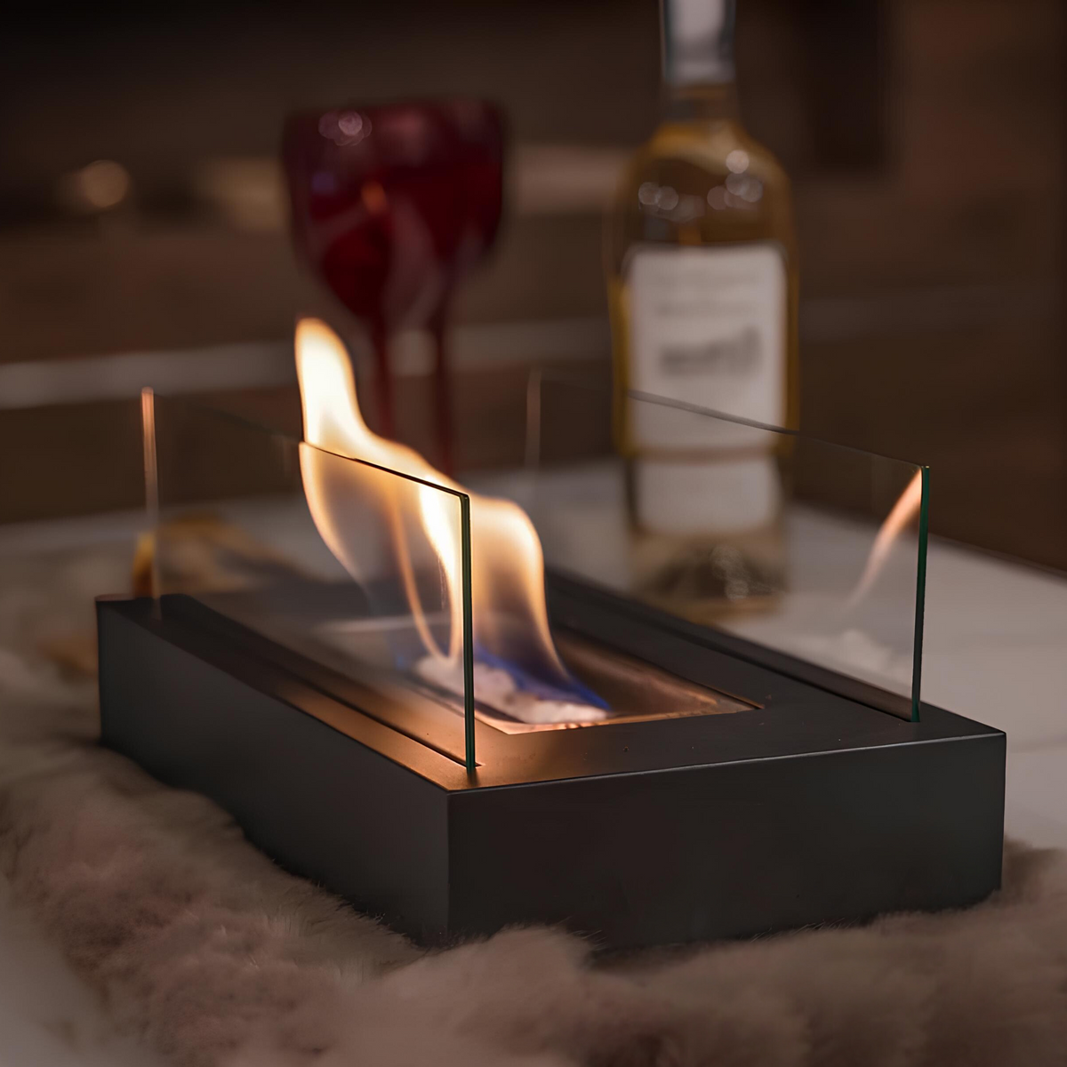 Compact Outdoor Tabletop Fire Pit with Real Flame Effect - Dotisk