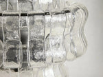 Textured Glass Wall Sconce Light Fixture with Curved Shade for Living Room Bedroom Dining Room | Hardwired 2-Bulb Accent Lighting