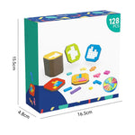 Shape-Matching Brain Teaser Set with 108 Pieces and 20 Pattern Cards for Kids Age 4+ and Adults
