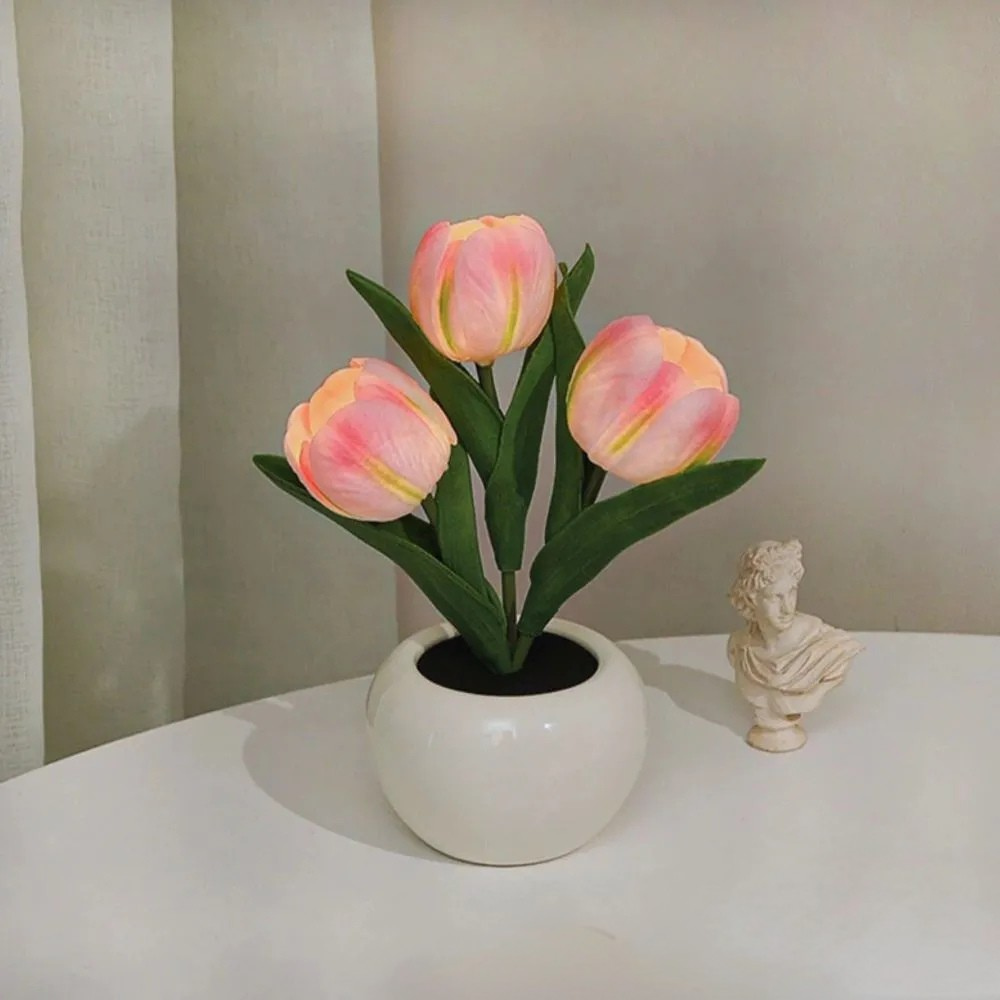 Stylish LED Desk Lamp with Planter Design