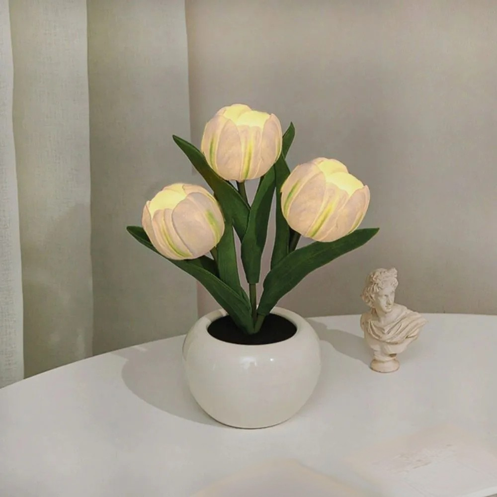 Stylish LED Desk Lamp with Planter Design