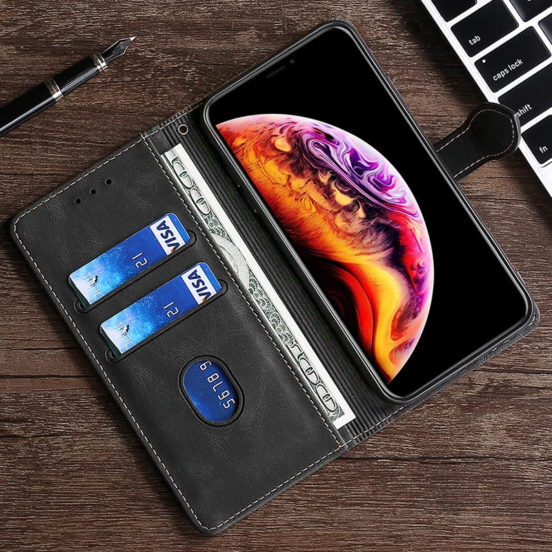 Slim Leather Phone Wallet Case for iPhone