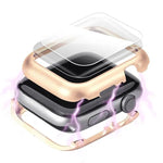 Metal Band and Protective Case Bundle for 38-44mm Apple Watch
