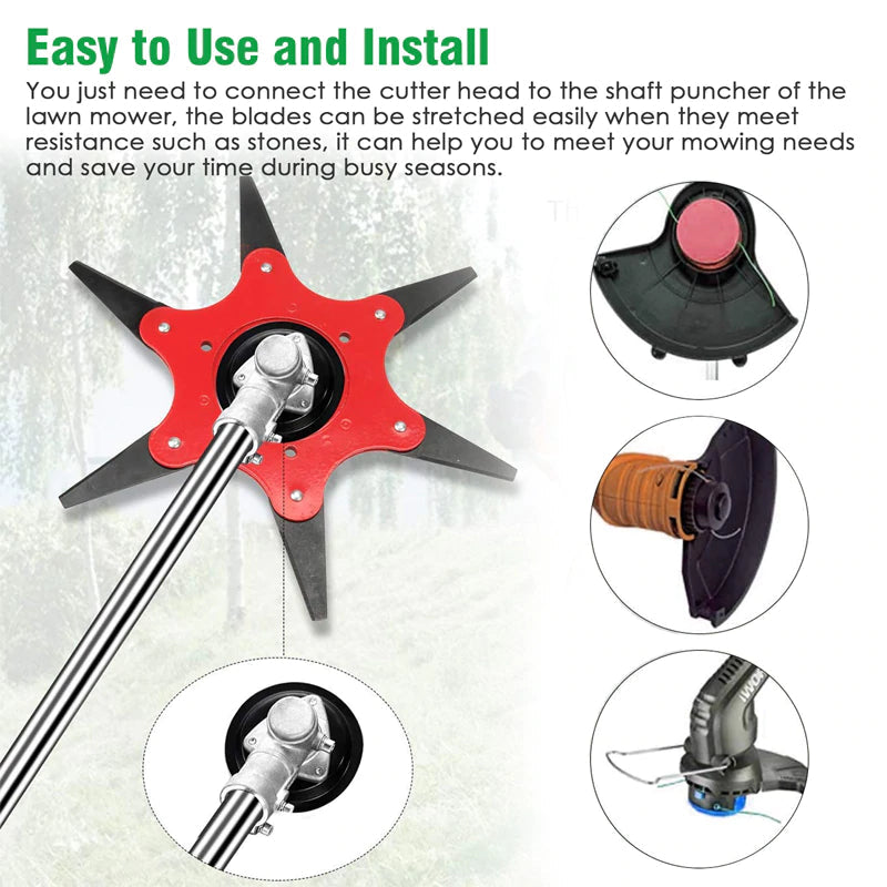 Long Lasting 6 Blade Razor Sharp Trimmer Head Replacement