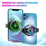 Mobile Fan | Clip-On Cooling Fan with Smart Temperature Display | Portable Solution for Mobile Devices