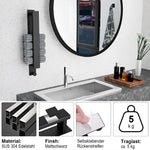 Modern Black Towel Rack with No-Drill Installation | Space-Saving Solution for Bathroom Organization