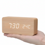 Eco Friendly LED Wood Alarm Clock