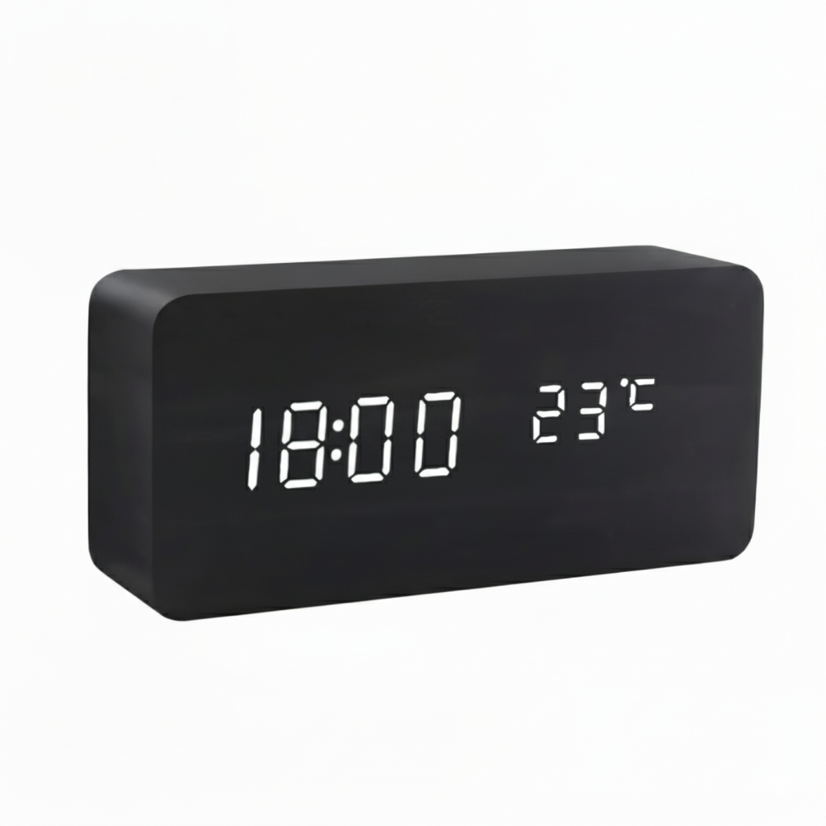 Eco Friendly LED Wood Alarm Clock
