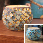 Colorful Glass Tea Light Holder for Home Decor