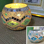 Colorful Glass Tea Light Holder for Home Decor