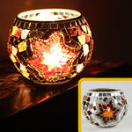 Colorful Glass Tea Light Holder for Home Decor