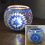 Colorful Glass Tea Light Holder for Home Decor
