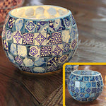 Colorful Glass Tea Light Holder for Home Decor