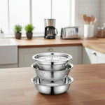VEGGIELIVA – Stainless Steel Potato & Vegetable Slicer Set