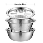 VEGGIELIVA – Stainless Steel Potato & Vegetable Slicer Set