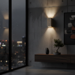 Natural Travertine Wall Light Sconce | Minimalist Design with Up-and-Down Glow for Indoor and Outdoor Ambiance