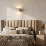 Natural Travertine Wall Light Sconce | Minimalist Design with Up-and-Down Glow for Indoor and Outdoor Ambiance
