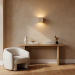 Natural Travertine Wall Light Sconce | Minimalist Design with Up-and-Down Glow for Indoor and Outdoor Ambiance