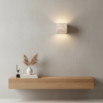 Natural Travertine Wall Light Sconce | Minimalist Design with Up-and-Down Glow for Indoor and Outdoor Ambiance