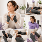 Fingerless Compression Gloves for Joint Support – Breathable Half-Finger Hand Braces for Everyday Tasks Comfort