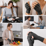Fingerless Compression Gloves for Joint Support – Breathable Half-Finger Hand Braces for Everyday Tasks Comfort