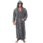 Cozy Fleece Hooded Robe for Women's Loungewear - Dotisk