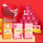 Surprise Pop-Up Gift Box with 10 Inner Cubes for Birthday Anniversary Valentine's Day Romantic Occasions Velvet Lined Keepsake Box Set Inclu